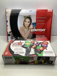 2 X ITEMS INC CONTENT CREATOR 26CM RING LIGHT