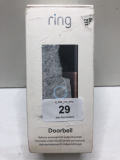 RING DOORBELL - BATTERY POWERED RRP: £79