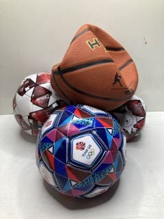 BOX OF FOOTBALLS