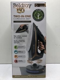 BELDRAY TWO IN ONE CORDLESS 360 COPPER EDITION IRON