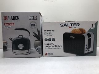 2 X KITCHEN ITEMS INC SALTER DIAMOND 2 SLICE TOASTER