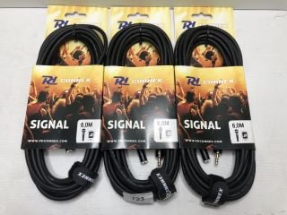 3 X RD CONNE X SIGNAL 6,0M CABLES