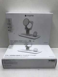 2 X MOPHIE 3 IN 1 WIRELESS STANDS FOR MAGSAFE CHARGER RRP: £160