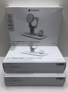 3 X MOPHIE 3 IN 1 WIRELESS STANDS FOR MAGSAFE CHARGER RRP: £240