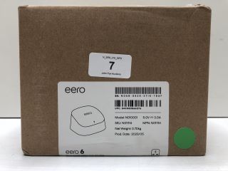 EERO 6 DUAL BAND MESH WIRELESS ROUTER MODEL: N010001 RRP: £89