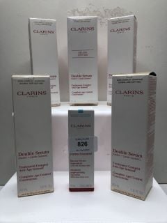 6 X CLARINS ITEMS INC DOUBLE SERUM - 50ML