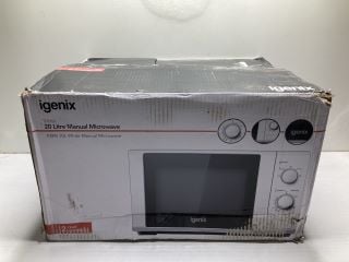 IGENIX WHITE 20L MANUAL MICROWAVE