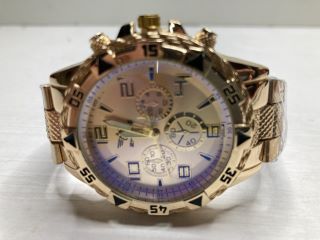 SHOW MENS WATCH WITH GOLD COLOUR FACE