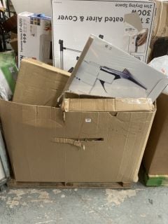 PALLET OF ITEMS INC 3 TIER HEATED AIRER & AUTOMATIC LITTER BOX