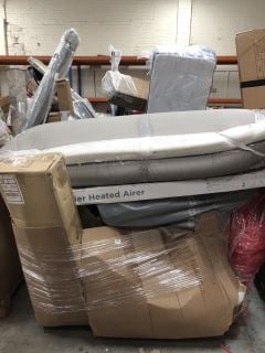 PALLET OF ITEMS INC 3 TIER HEATED AIRER & BABY MATTRESS