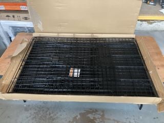 FOLDABLE METAL DOG CRATE WITH 2 DOORS