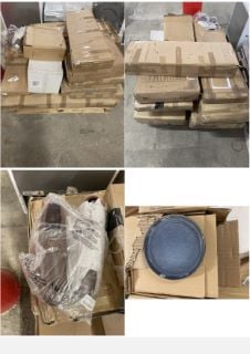 PALLET OF ITEMS TO INC QUARTER PARASOL BASE IN BLACK