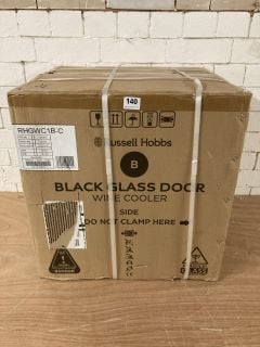 RUSSELL HOBBS BLACK GLASS DOOR WINE COOLER