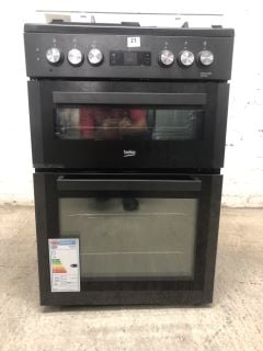 BEKO 60CM DUAL FUEL COOKER WITH 4 BURNER GAS HOB MODEL NO: XDDF655T