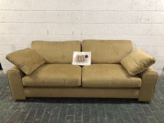 2 SEATER FABRIC SOFA IN MUSTARD YELLOW