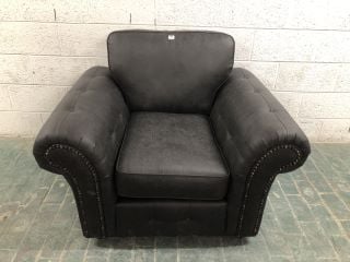 1 SEATER LEATHER CHAIR IN GRAPHITE