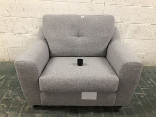 1 SEATER FABRIC CHAIR IN LIGHT GREY