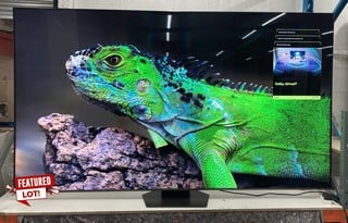 SAMSUNG 98" TV MODEL 98Q80C (NO REMOTE, WITH STAND, NO BOX, BENT SCREEN, CASE DAMAGE) RRP £4,299 (COLLECTION FROM SITE ONLY)