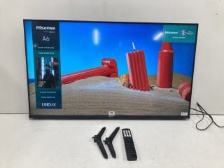 HISENSE 43" TV MODEL 43A6KTUK (WITH REMOTE, WITH STAND, NO BOX) RRP £226.30