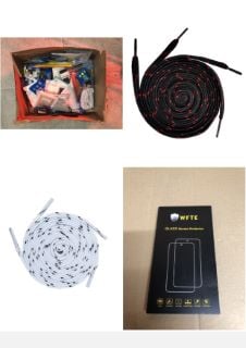 QUANTITY OF ASSORTED ITEMS TO INCLUDE WFTE GLASS SCREEN PROTECTOR TOTAL RRP £334: LOCATION - A