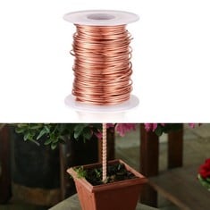 34 X LASUROA ELECTROCULTURE GARDENING ANTENNA, 98.43FT LONG ELECTROCULTURE GARDENING COPPER WIRE 16 GAUGE 99.9% PURE COPPER COIL SOFT BARE COPPER WIRE FOR ART CRAFT GARDENING PLANTS VEGETABLES - TOTA