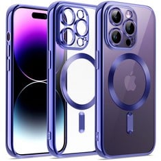 19 X JETECH SOFT CLEAR CASE FOR IPHONE 14 PRO MAX 6.7-INCH, CAMERA LENS FULL PROTECTION, COMPATIBLE WITH MAGSAFE WIRELESS CHARGING, SHOCKPROOF ELECTROPLATED TPU PHONE COVER (ROYAL BLUE) - TOTAL RRP £