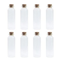 QUANTITY OF WYAN 8PCS 30ML MINI GLASS BOTTLE,MINI GLASS BOTTLES WITH CORK,SHOT BOTTLES WEDDING FAVOURS,FOR DIY ARTS CRAFTS DECORATION - TOTAL RRP £482: LOCATION - D