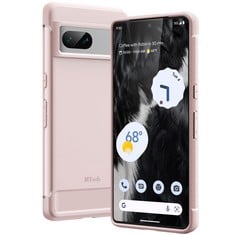 QUANTITY OF JETECH SLIM FIT CASE FOR GOOGLE PIXEL 7, THIN PHONE COVER MATTE FINISH WITH SHOCK-ABSORPTION AND CARBON FIBER DESIGN (PINK) - TOTAL RRP £349: LOCATION - D