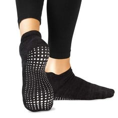 QTY OF LA ACTIVE GRIP SOCKS - 1 PAIR - YOGA PILATES BARRE BALLET NON SLIP COVERED (STELLAR BLACK, SMALL) - TOTAL RRP £519: LOCATION - E