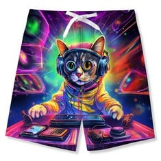 18 X BELOVECOL BOYS SWIM SHORTS SWIM FUNNY ESPORTS CAT TRUNKS QUICK DRY BEACHWEAR SPORTS RUNNING BEACH BOARDSHORTS 10-11 YEARS - TOTAL RRP £168: LOCATION - F