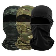 15 X SKHAOVS 3 PCS BALACLAVA SKI MASK FOR MEN AND WOMEN 3 COLOR, LIGHTWEIGHT BREATHABLE WINDPROOF FACE MASK, MULTIFUNCTION SKI MASK FULL FACE BALACLAVAS FOR OUTDOOR SPORTS SKIING CYCLING MOTO (3 PCS)