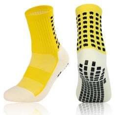 26 X LVZHEN KIDS FOOTBALL SOCKS, YELLOW GRIP SOCKS KIDS BREATHABLE BOYS GIRLS NONSLIP SOCCER FOOTBALL SPORT TRAINING RUGBY HOCKEY SOCKS FOR CHILDREN TEENAGERS AGES 5~12 - TOTAL RRP £182: LOCATION - F