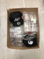 QUANTITY OF ASSORTED ITEMS TO INCLUDE MIDDLE FINGER HAT TOTAL RRP £298: LOCATION - A