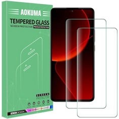 QUANTITY OF AOKUMA TEMPERED GLASS FOR XIAOMI 13T/ REDMI NOTE 12 PRO/PRO PLUS SCREEN PROTECTOR, [2 PACK] PREMIUM QUALITY GUARD FILM, CASE FRIENDLY, SHATTERPROOF, SHOCKPROOF, SCRATCH PROOF OIL PROOF -