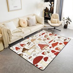 3 X AUSSIES CUTE MUSHROOM DECOR AREA RUG CARTOON MUSHROOMS RUGS FOR LIVING ROOM BEDROOM KAWAII FUNGUS ACCENT RUG 150 * 200CM - TOTAL RRP £161: LOCATION - G