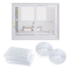 QTY OF TSHAUN 2 PACK MOSQUITO NET FOR WINDOW DIY SIZE SELF-ADHESIVE WASHABLE INSECT NETTING WITH 2 WHITE TAPES PREVENT THE ENTRY OF INSECTS MOSQUITOES AND FLIES SUITABLE FOR MULTIPLE WINDOWS (130 × 1