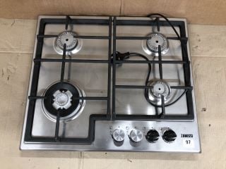 ZANUSSI ZGH66424XX GAS HOB 60CM 4 BURNER IN STAINLESS STEEL RRP: £219 (EX DISPLAY)