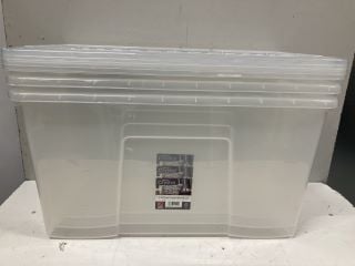 QTY OF PLASTIC STORAGE BOXES