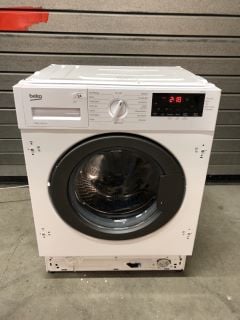 BEKO INTEGRATED 8KG WASHING MACHINE MODEL: WTIK84121 (EX DISPLAY) (IN PACKAGING) RRP: £349