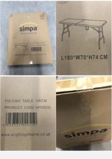 SIMPA FOLDING TABLE 180CM