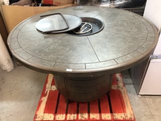 6 SEATER ROUND GARDEN TABLE WITH 6 CHAIRS RRP: £1,499