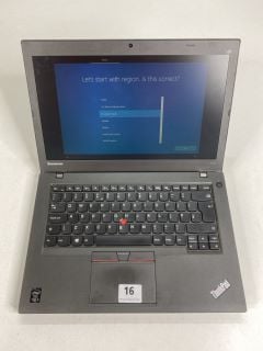 LENOVO T450 256GB LAPTOP IN BLACK. (WITH CHARGER(NO BOX)). INTEL CORE I5-5300U, 6GB RAM,   [JPTN41569]