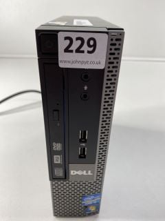 DELL OPTIPLEX 790 256GB PC IN BLACK. (UNIT  ONLY). INTEL CORE I3-2100, 4GB RAM,   [JPTN41589]