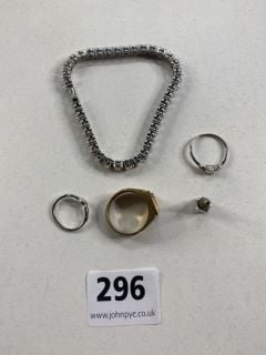 QUANTITY OF COSTUME JEWELLERY TO INC LADYS RING