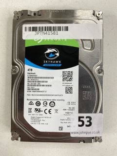 SEAGATE 4TB SKYHAWK HARD DRIVE IN SILVER. (UNIT ONLY)  [JPTN41581]