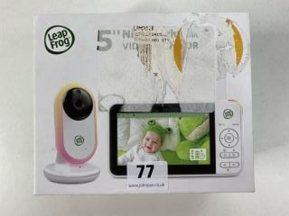 LEAP FROG 5" VIDEO BABY MONITOR WITH NIGHT LIGHT BABY MONITOR IN WHITE. (WITH BOX & ACCESSORIES)  [JPTN41587]