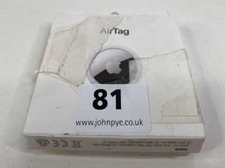 APPLE AIR TAG TRACKING DEVICE IN WHITE/SILVER: MODEL NO A2187 (WITH BOX)  [JPTN41591]