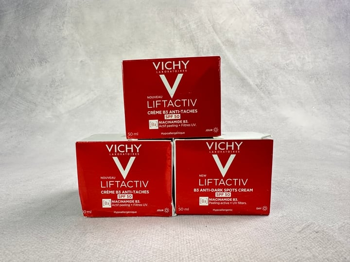 Vichy Liftactiv B3 Anti-Dark Spots Cream SPF50 50ml 3x Units (MPSS3319753) (VAT ONLY PAYABLE ON BUYERS PREMIUM)