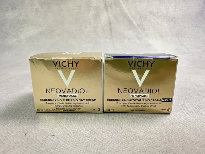 Vichy Neovadiol Menopause Redensifying Revitalizing cream Night 50ml And Plumping Dat cream 50ml (MPSS3319753) (VAT ONLY PAYABLE ON BUYERS PREMIUM)