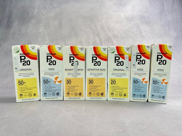 Riemann P20 Sun Protection Products 7x Units Including 50+ SPF Original 200ml  (MPSS3319752) (VAT ONLY PAYABLE ON BUYERS PREMIUM)